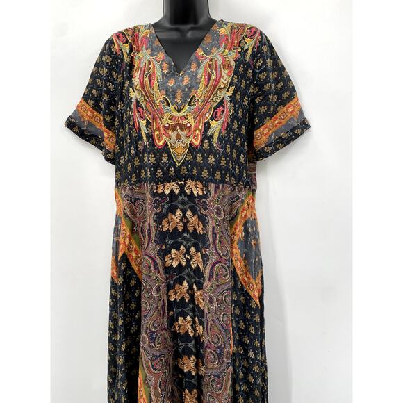 Soft Surroundings PM Beaded Boho Maxi Dress - Picture 2 of 6